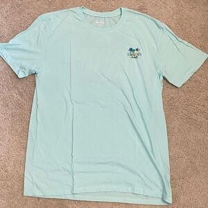 Men's Casual Crew Neck T-Shirt - Light Aqua